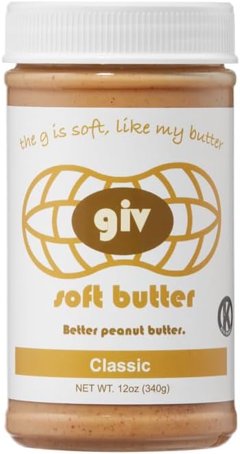 giv soft butter Organic Keto Peanut Butter with Nuts Peanuts, Pecans, MCT Oil and Monk Fruit Sweetener - Gluten Free - Vegan - Protein Snacks - Healthy Snacks - Keto Snack - Protein Snack 12oz jar